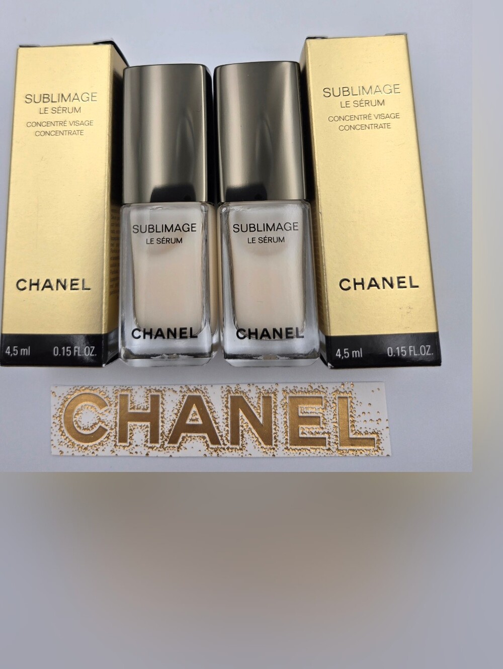 2xCHANEL SUBLIMAGE LE SERUM CONCENTRATE VISAGE each one 4.5 ml,total 9 ml NEW